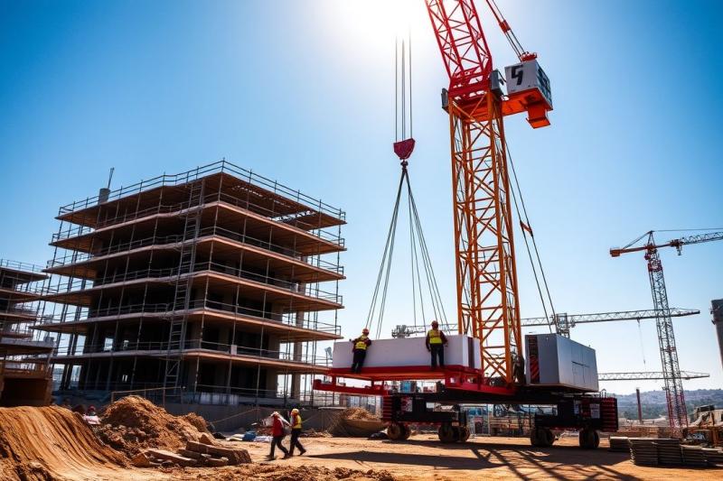 Guia Completo sobre Içamento de Carga com Guindaste para Construções Guia Completo sobre Içamento de Carga com Guindaste para Construções